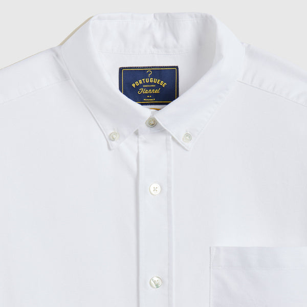 Portuguese Flannel Belavista Shirt - White - Front Close Up