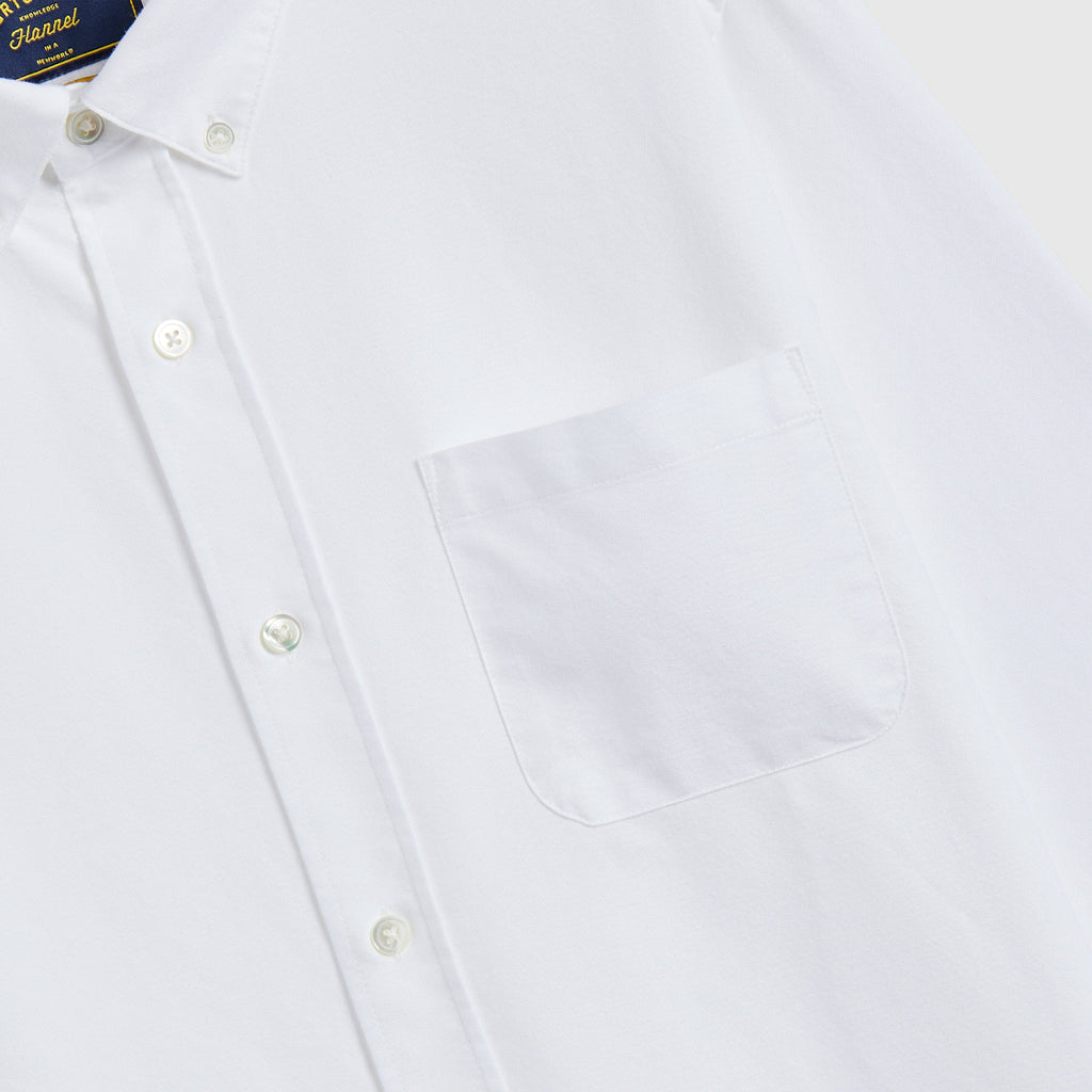 Portuguese Flannel Belavista Shirt - White - Front Close Up