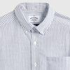 Portuguese Flannel Belavista Stripe Shirt - Black - Front Close Up