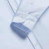 Portuguese Flannel Belavista Stripe Shirt - Light blue - Front Close Up
