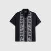 Portuguese Flannel Cross Stitch Shirt - Black - Front