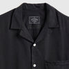 Portuguese Flannel Dogtown Shirt - Black - Front Close Up