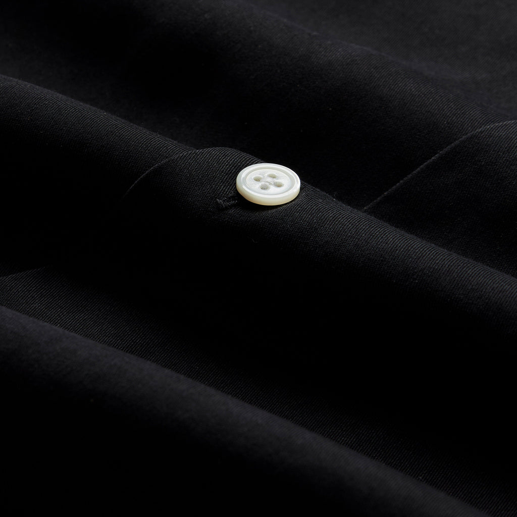 Portuguese Flannel Dogtown Shirt - Black - Front Close Up