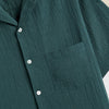 Portuguese Flannel Flame Shirt - Green - Front Close Up