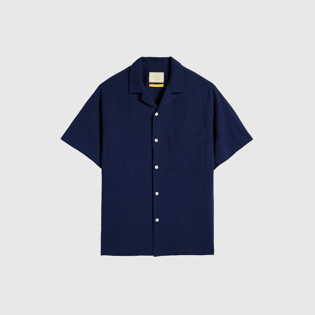 Portuguese Flannel Flame Shirt - Navy - Front