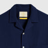 Portuguese Flannel Flame Shirt - Navy - Front Close Up