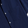 Portuguese Flannel Flame Shirt - Navy - Front Close Up