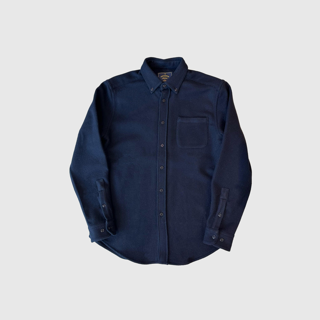 Portuguese Flannel Form Shirt - Navy - Front