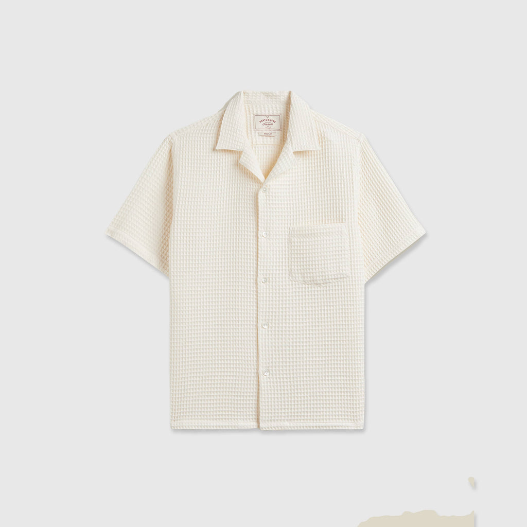 Portuguese Flannel Honey Comb - White - Front