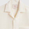 Portuguese Flannel Honey Comb - White - Front Close Up