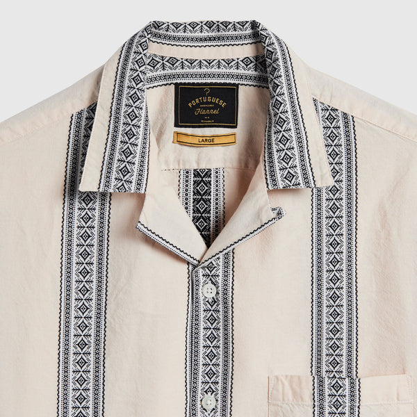 Portuguese Flannel Melissa Shirt - Ecru - Front Close Up