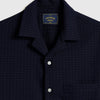 Portuguese Flannel Mondego Shirt - Navy - Front Close Up