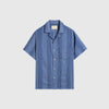 Portuguese Flannel Pacific Shirt - Indigo - Front