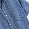 Portuguese Flannel Pacific Shirt - Indigo - Front Close Up