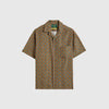 Portuguese Flannel Quartet Shirt - Deep Green / Mustard - Front