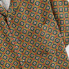 Portuguese Flannel Quartet Shirt - Deep Green / Mustard - Front Close Up