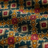 Portuguese Flannel Quartet Shirt - Deep Green / Mustard - Front Close Up