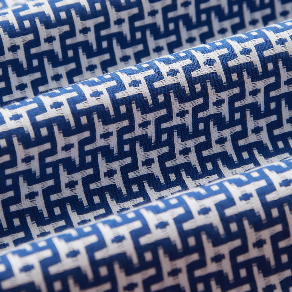 Portuguese Flannel Soul Shirt - Blue / White - Close Up
