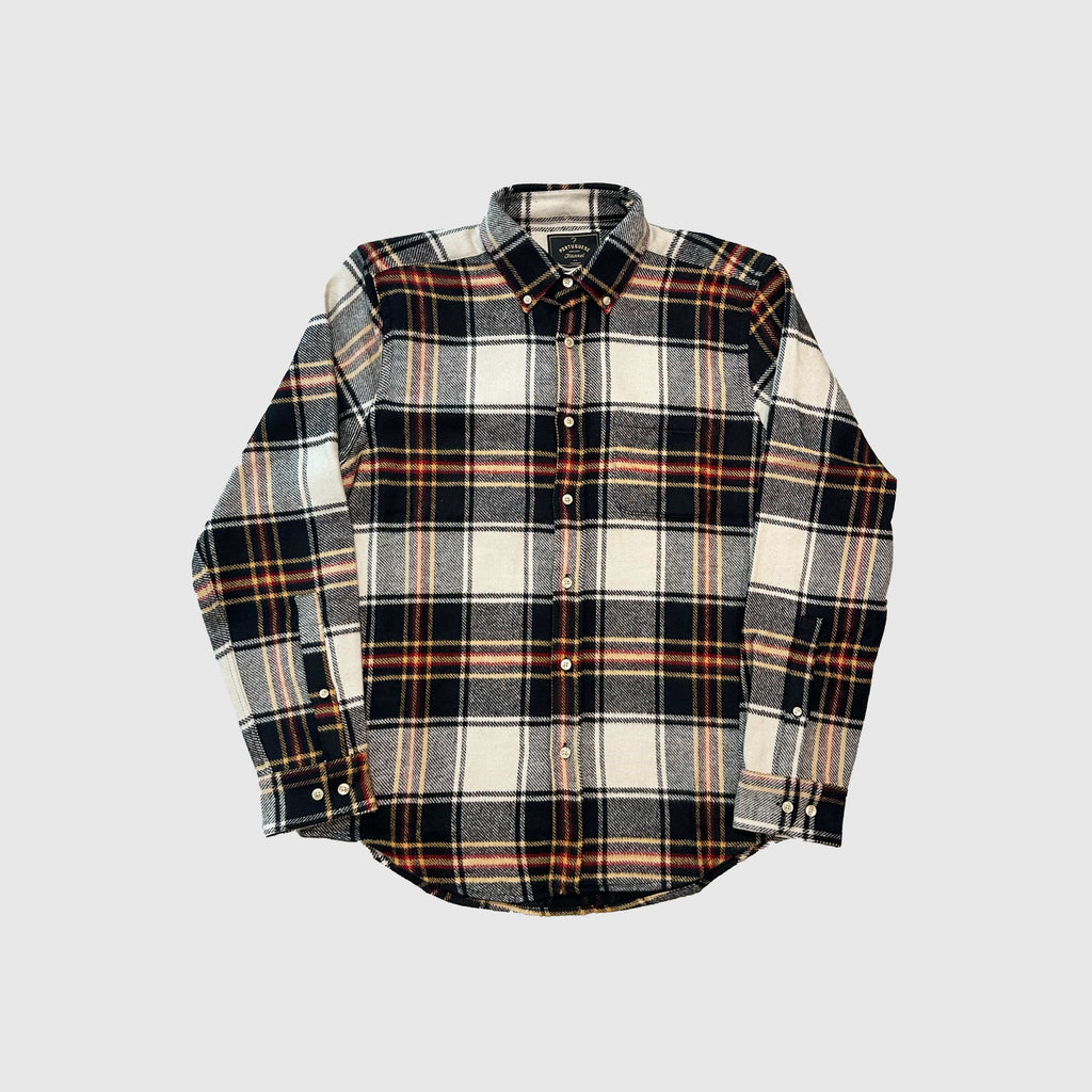 Portuguese Flannel ARC ESP BD Shirt - Black / Red / Tan - Front