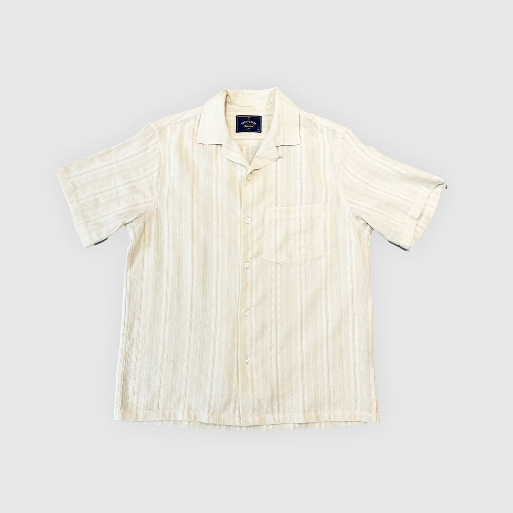 Portuguese Flannel Almada Shirt - Ecru - Front