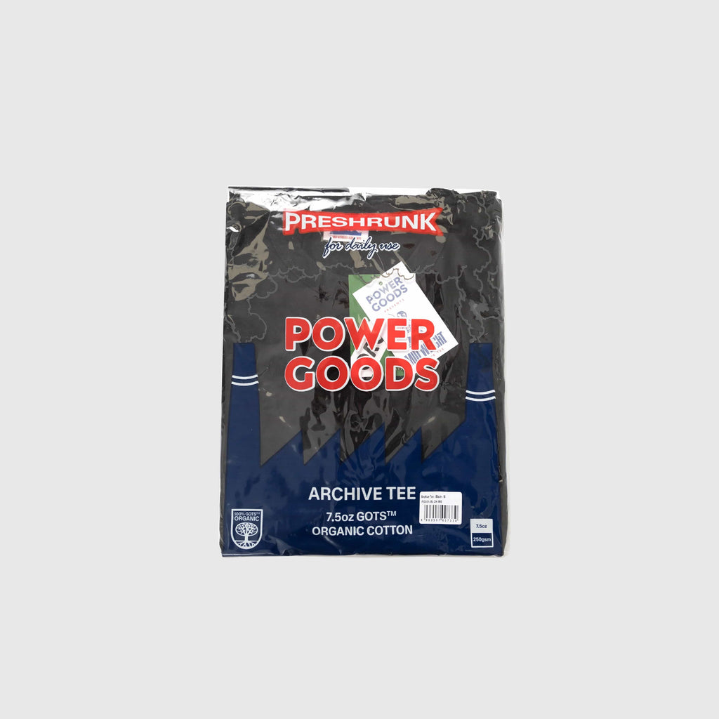 Power Goods Archive Tee (Two-pack) - Black - Front Packaging
