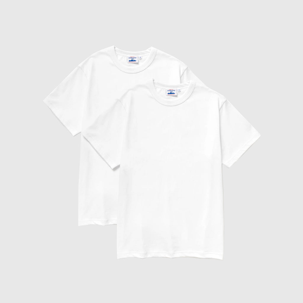 Power Goods Archive Tee (Two-pack) - White - Front