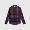 Portuguese Flannel Raiz Shirt - Navy / Cherry Red / Green - Front