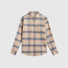 Portuguese Flannel Serena Shirt - Sand / Blue - Front