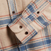Portuguese Flannel Serena Shirt - Sand / Blue - Front Close Up