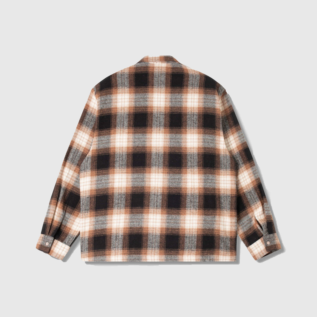 Stan Ray Zip Shirt - Brown Plaid - Back