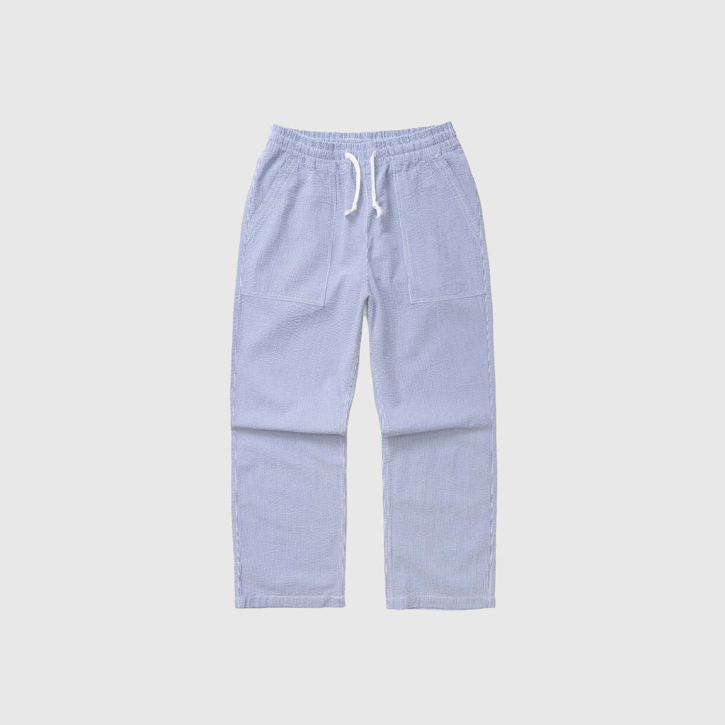 Service Works Seersucker Chef Pants - Navy Stripe - Front