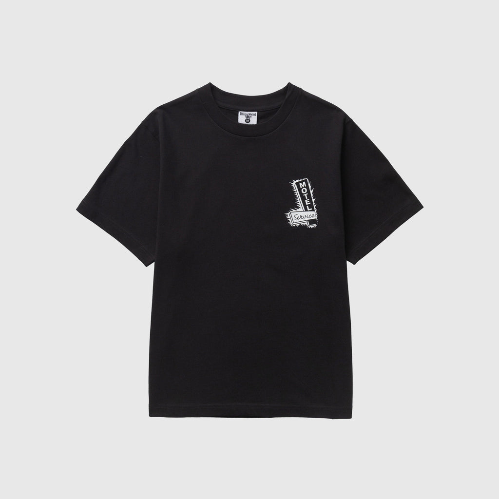 Service Works Motel Tee - Black - Front