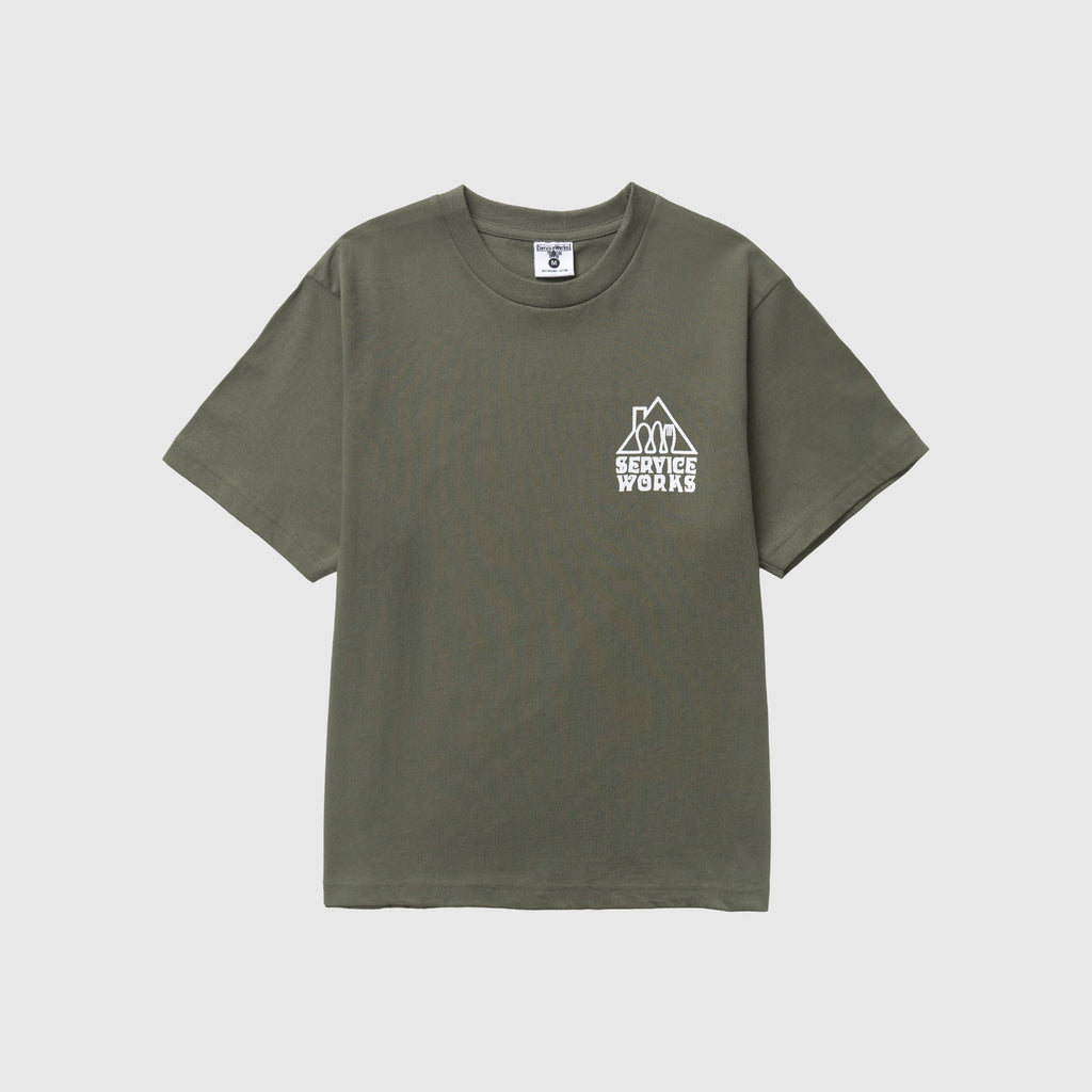Service Works Home Comforts Tee - Olive - Front