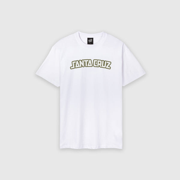 Santa Cruz Arch Strip Tee - White - Front