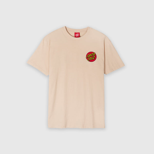 Santa Cruz Classic Dot Chest Tee - Oat - Front