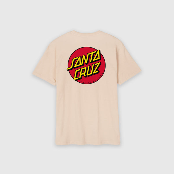 Santa Cruz Classic Dot Chest Tee - Oat - Back