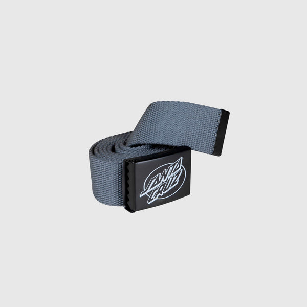 Santa Cruz Mono Lined Oval Dot Belt - Iron - Front