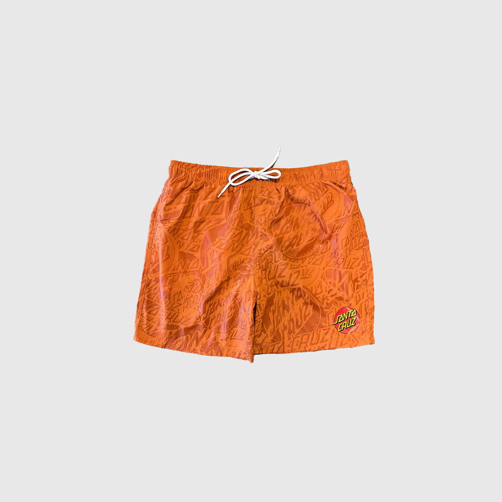 Santa Cruz Classic Dot Swimshort - Amber - Front Close Up