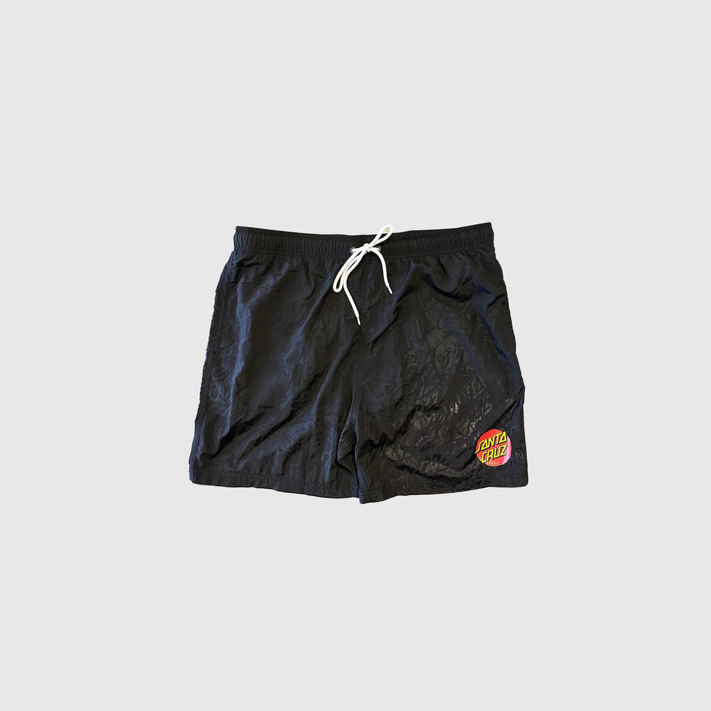 Santa Cruz Classic Dot Swimshort - Black - Front Wet