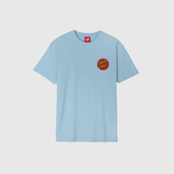 Santa Cruz Classic Dot Chest Tee - Sky Blue - Front