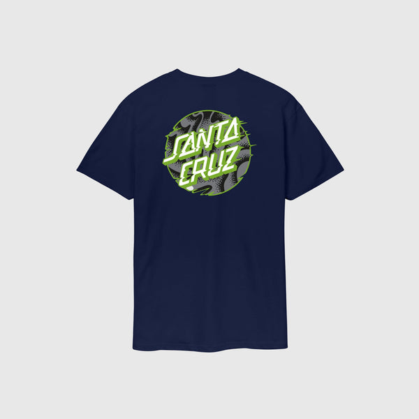 Santa Cruz Vivid Slick Dot Tee - Midnight Blue - Back
