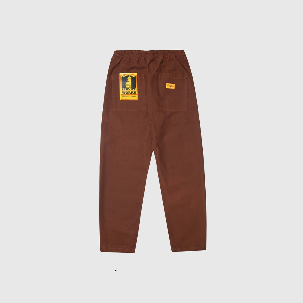 Service Works Canvas Chef Pants - Brown - Back