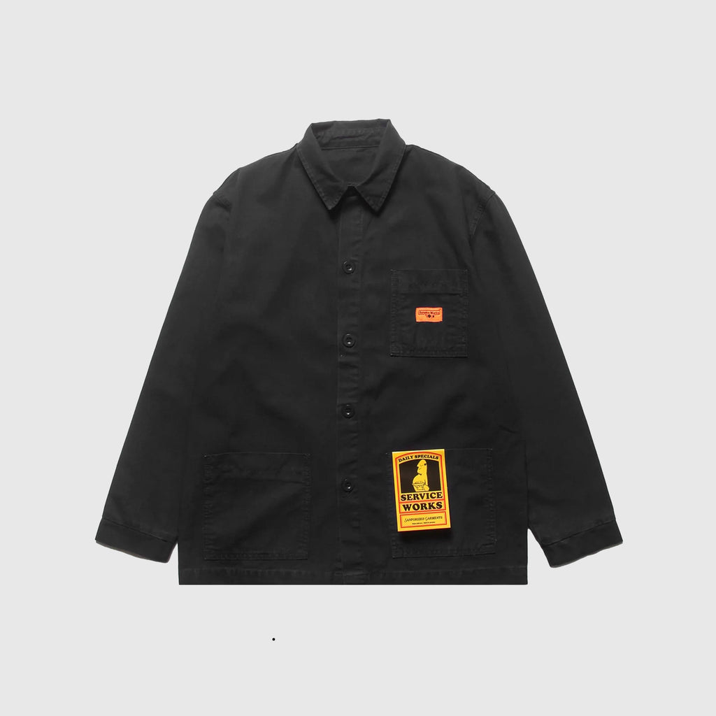 Service Works Canvas Coverall Jacket - Black - Front