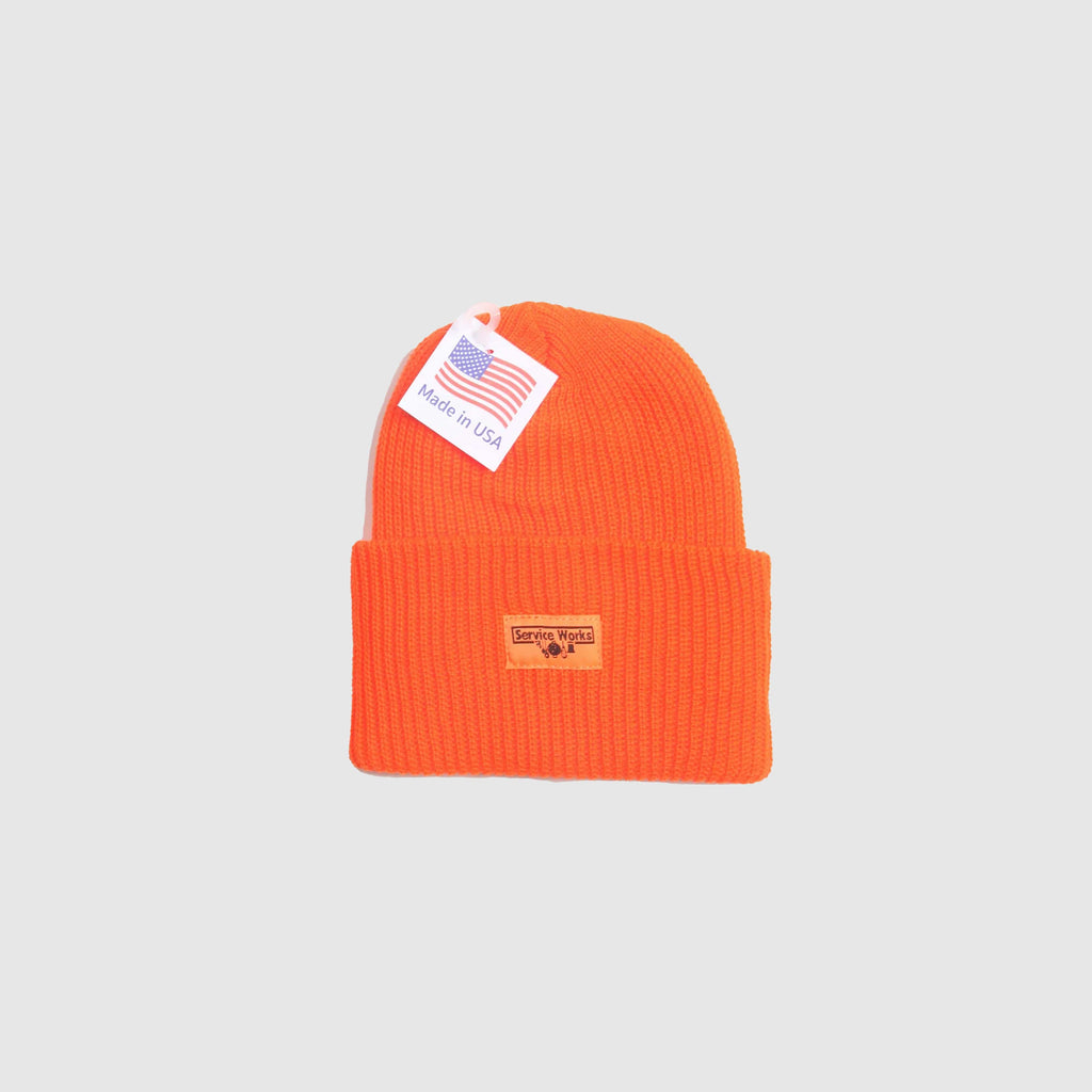 Service Works USA Made Watch Cap - Orange - Front