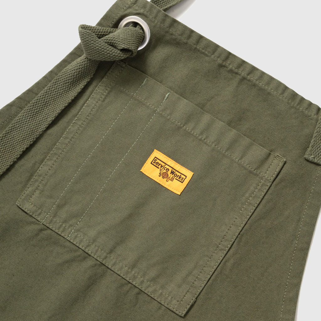 Service Works Canvas Apron - Olive - Front Close Up