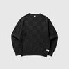 Service Works Check Knit Crewneck - Black - Front