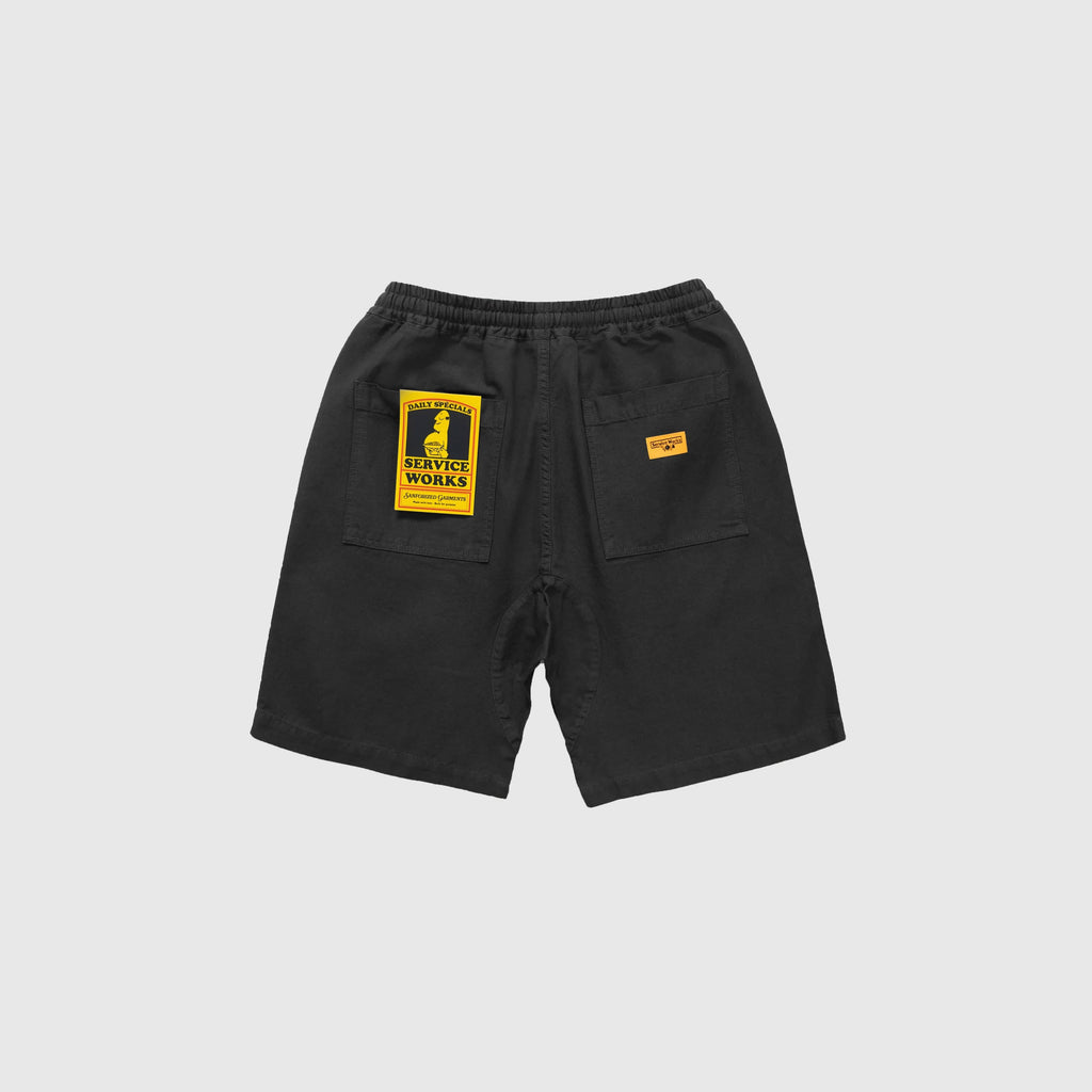Service Works Classic Chef Shorts - Black - Back