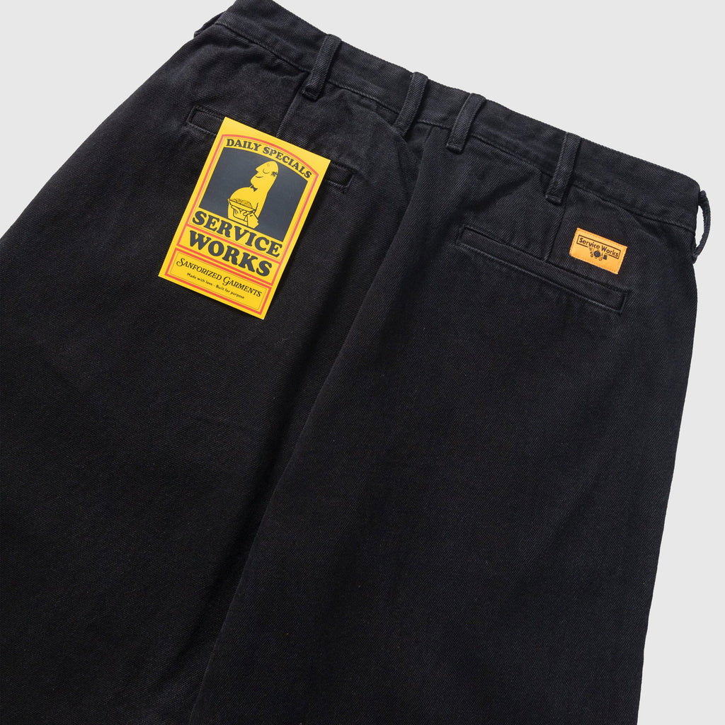 Service Works Denim Part Timer Pants - Dark Wash - Back Close Up