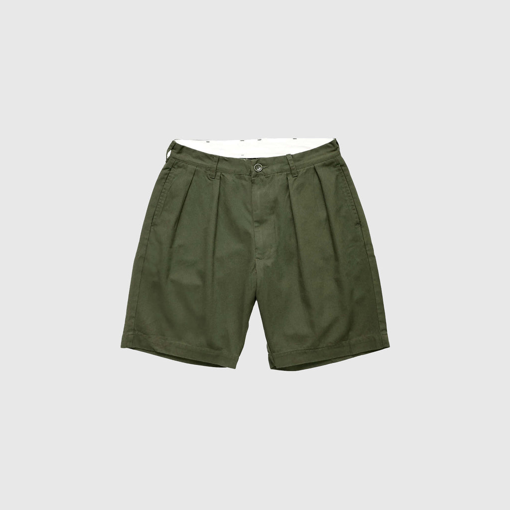 Service Works Drill Part Timer Short - Olive - Front
