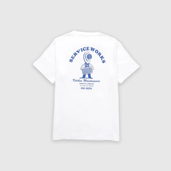Service Works Maintenance Tee - White - Back